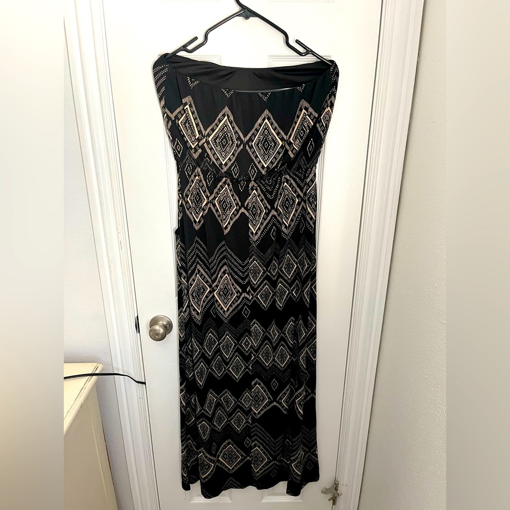 Strapless maxi dress